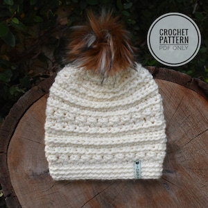 FARMHOUSE BEANIE - A Crochet Pattern | Crochet Beanie Pattern | Unisex Beanie | Beanie Pattern | Crochet Pattern
