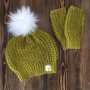 The Ranch Beanie & Fingerless Gloves CROCHET pattern