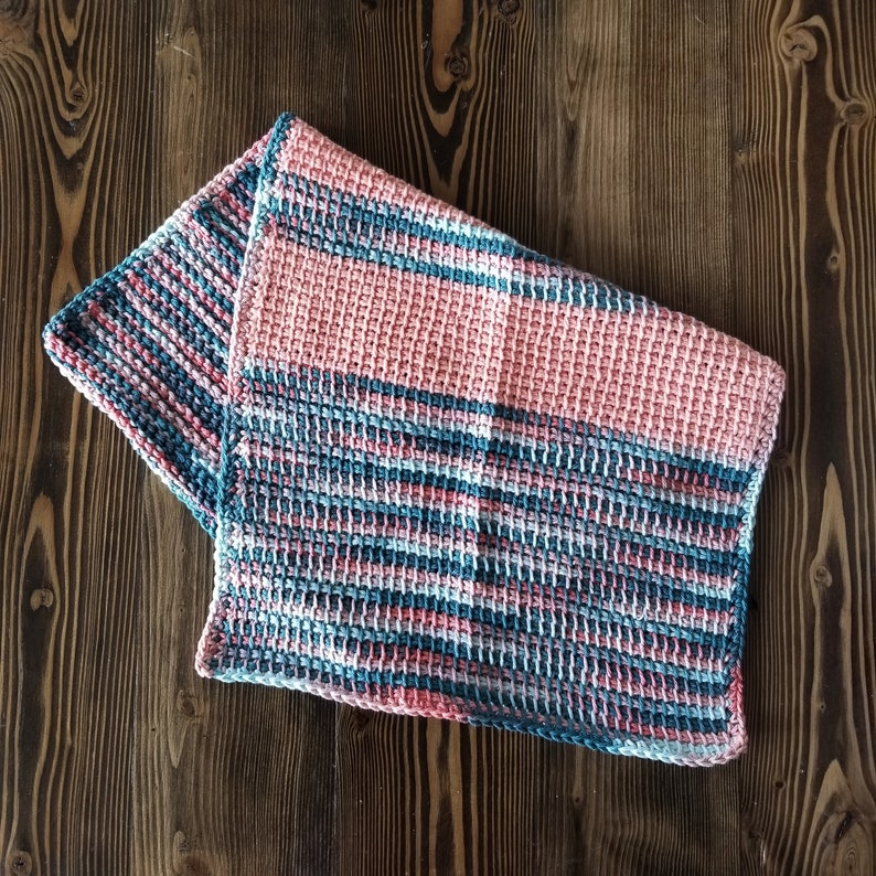 The COTTAGE KITCHEN TOWEL Pattern Tunisian Crochet Etsy