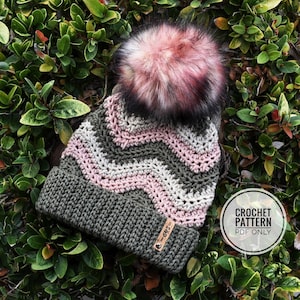 Retro CLASSIC CHEVRON Beanie - A Crochet Pattern | Crochet Beanie Pattern | Unisex Beanie | Beanie Pattern | Crochet Pattern