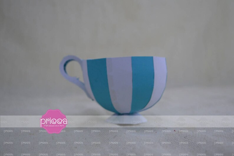 3D SVG tea cup favor box Alice in Wonderland tea cup Etsy