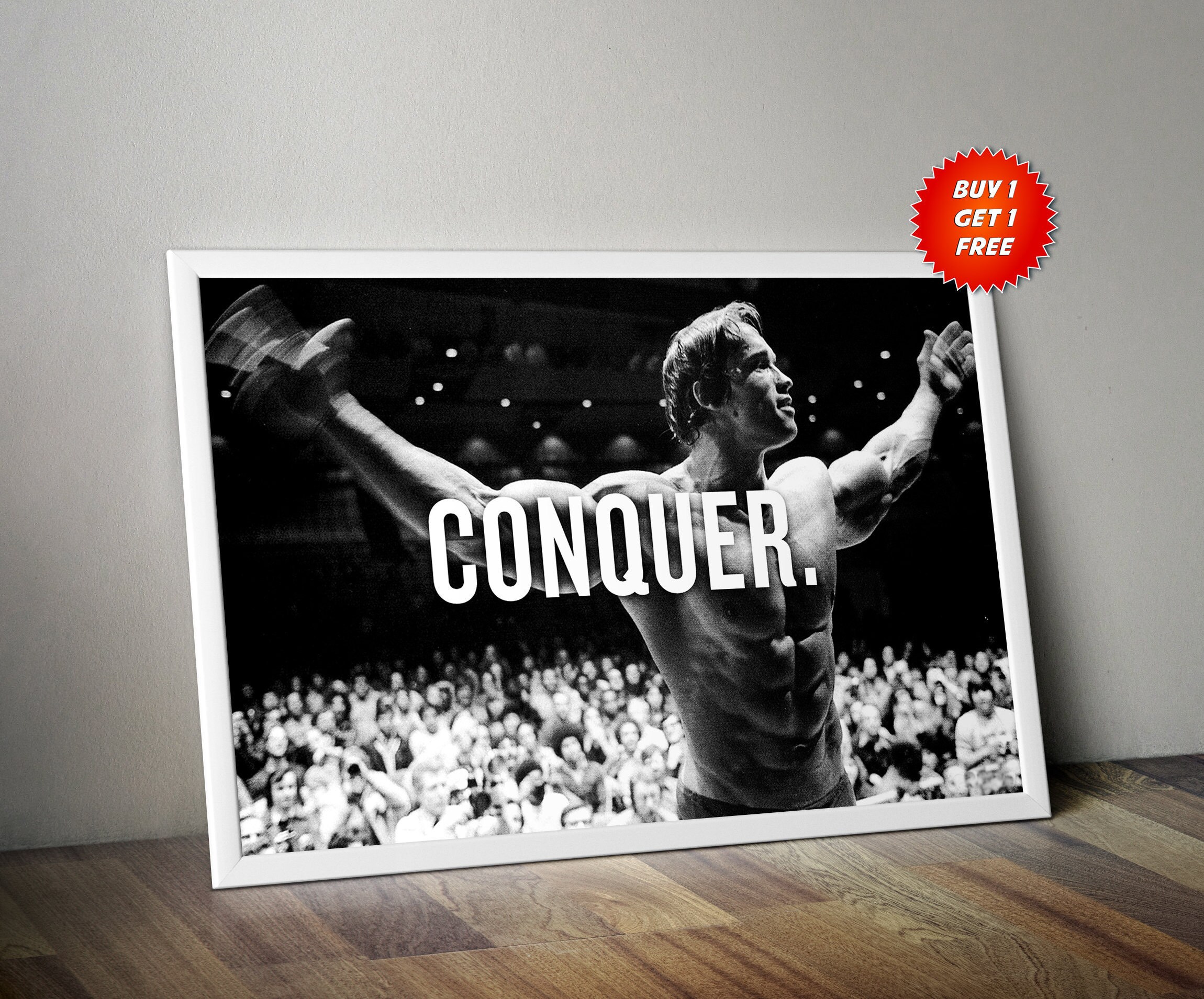 arnold schwarzenegger conquer poster