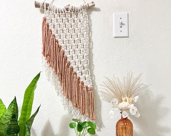 AMELIA- Macrame Wall Hanging- on driftwood.