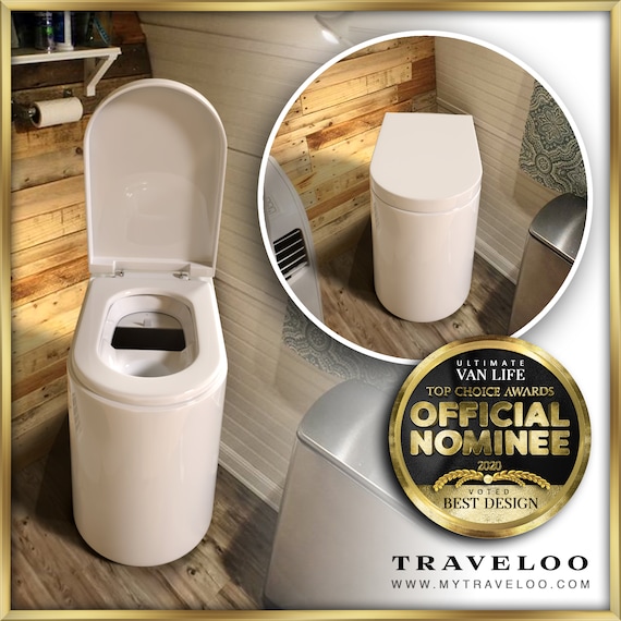 Toiletteneimer mit Deckel mit 5 Liter Inhalt für kleine Räume