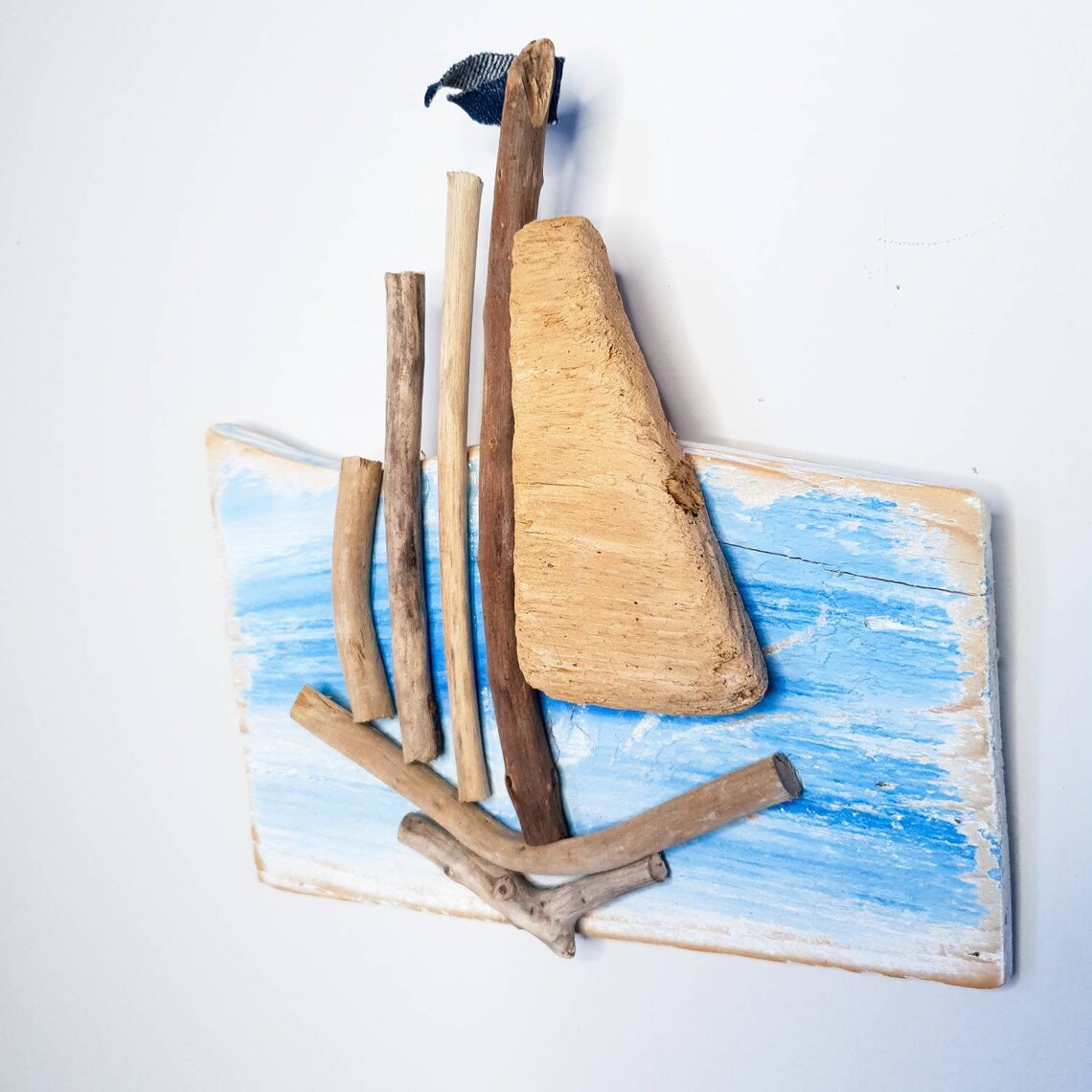Driftwood Boat Sailboat Coastal Decor Nautical Decor Etsy