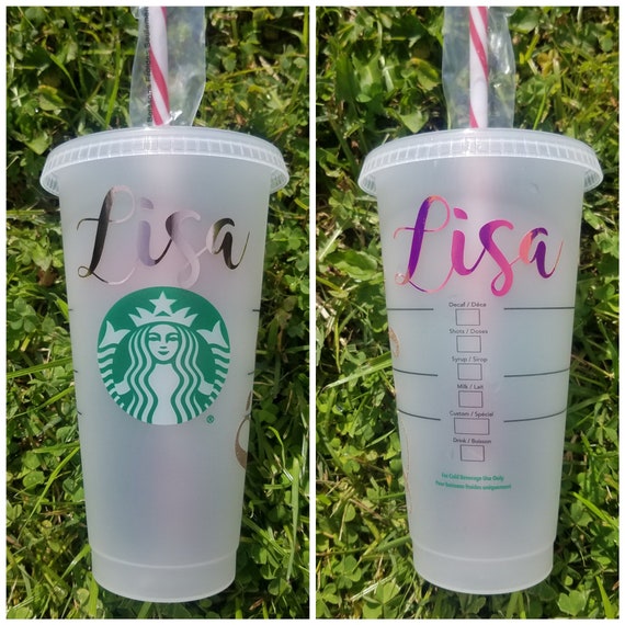 Download Free Personalized Starbucks Cold Cup Personalized Tumbler Venti Etsy SVG Cut Files