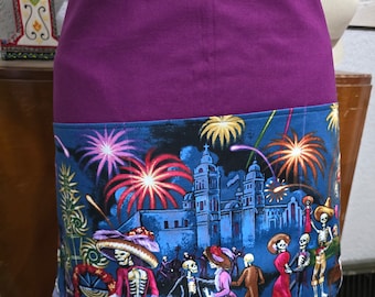 dia de los muertos apron