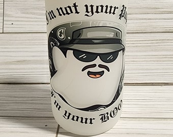 Taza de cristal con forma de fantasma Cholo