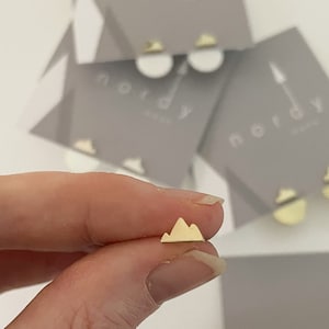 MALI MOUNTAIN peak STUDS/ear jackets/mountain earrings/minimalist earrings/hypoallergenic earrings/seattle jewelry