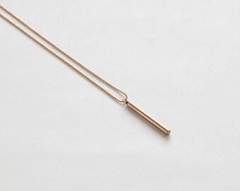 SKEA mini CYLINDER BAR necklace/minimalist necklace/geometric necklace/gold necklace/long necklace/pendant/nordymade/nordy