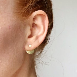 NORR STAR minimalist EARJACKET studs/earring jackets/star earrings/minimalist earrings/hypoallergenic earrings/nordymade/moonandstars