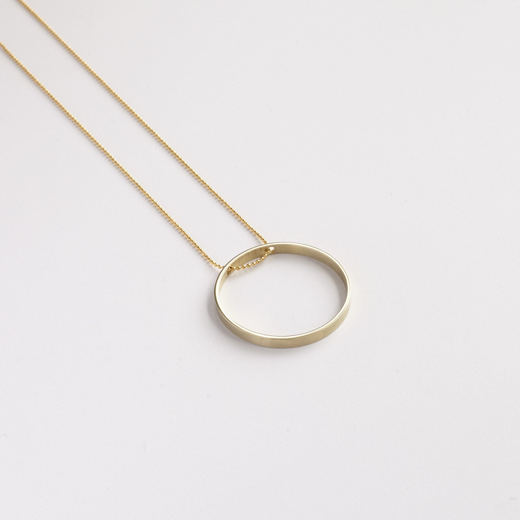 AGNA Large Drop CIRCLE PENDANT Necklace/circle | Etsy