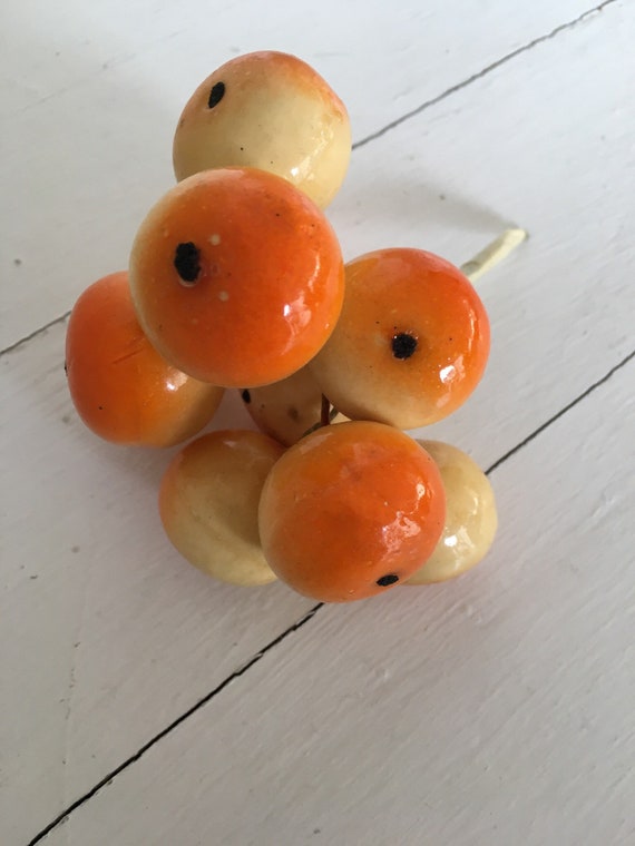 Vintage Millinery Spun Cotton Fruit Oranges Stamens Millinery Etsy