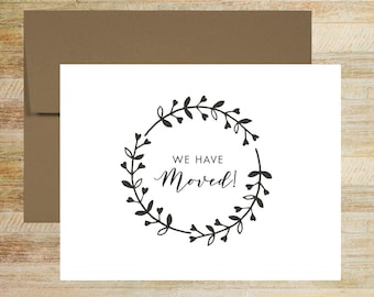 We've Moved! - Personalized Moving Announcement Cards - Set of 10 - PRINTED