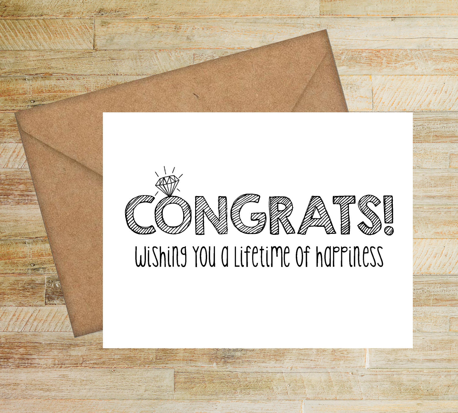 congratulations wedding card engagement party card