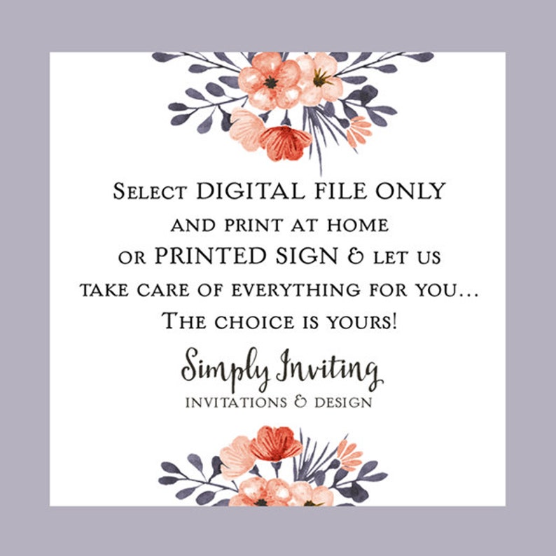 8 x 10 PRINTED or PRINTABLE FILE Unplugged Ceremony Wedding Sign