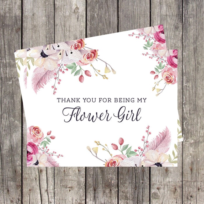 thank you for being my flower girl