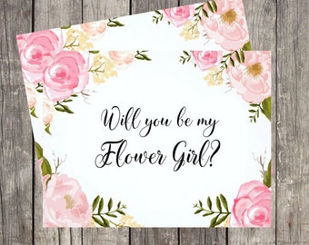 Will You Be My Flower Girl Card | Card for Flower Girl | Flower Girl Proposal Card | PRINTED