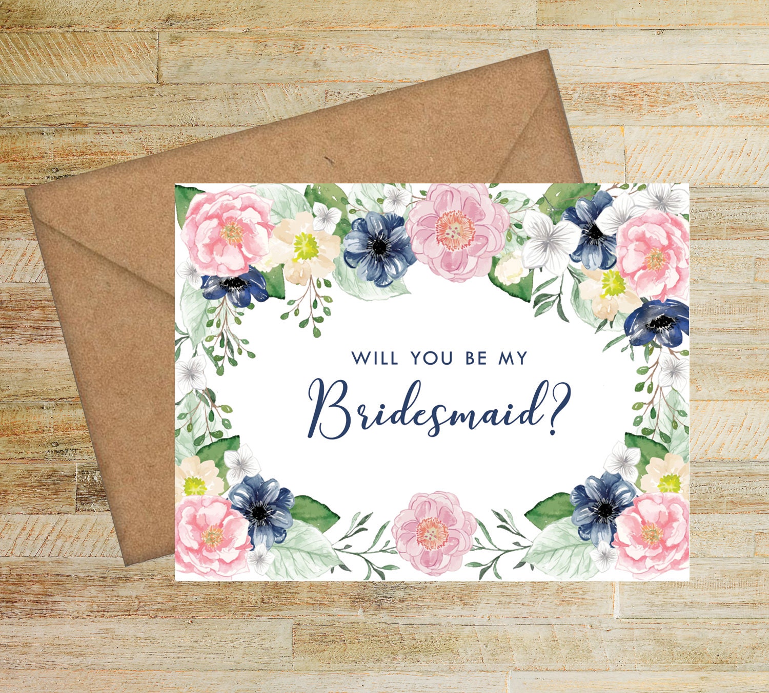 Maid of Honor Proposal Card Wedding Card FPS0016 Will You Be My Maid of Honor Card