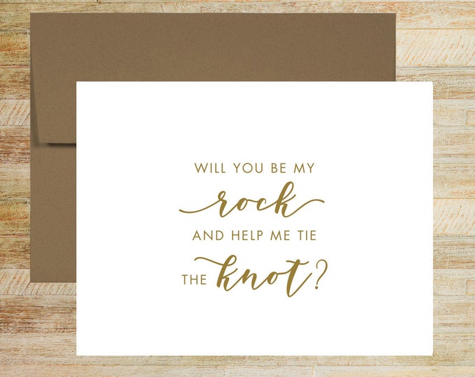 Help Me Tie the Knot Wedding Proposal Card | Card from the Bride or Groom | Card for Best Friend | PRINTED