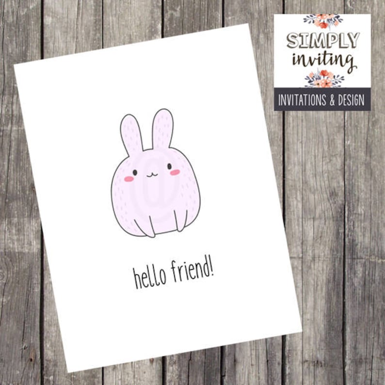 PRINTED Birthday Gift Set Cartoon Critters Stationery Note Cards| Set of 10 Funny Greeting Card Notes Gift for Teens