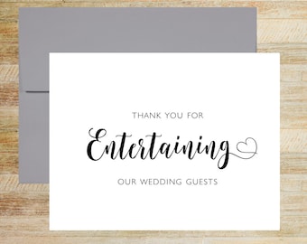 Wedding Musician Thank You Card, Vendor Tip Card, Printed A2 Folded Card (Blank Envelope)