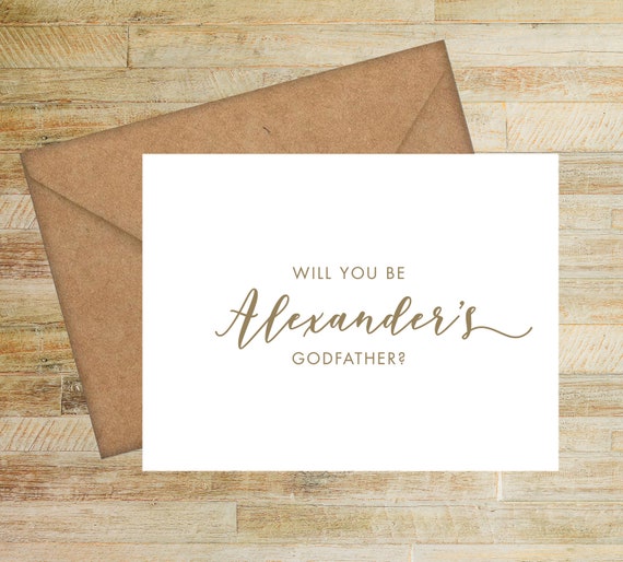 Will you be my Godfather Proposal Card Godparent Request | Etsy