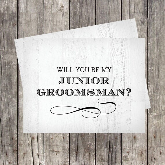 junior groomsman proposal will you be my junior groomsman Etsy