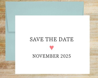 Save The Date Pregnancy Announcement Card, Personalized New Baby Card for Grandparents to Be, PRINTED A2 Folded Card with Blank Envelope
