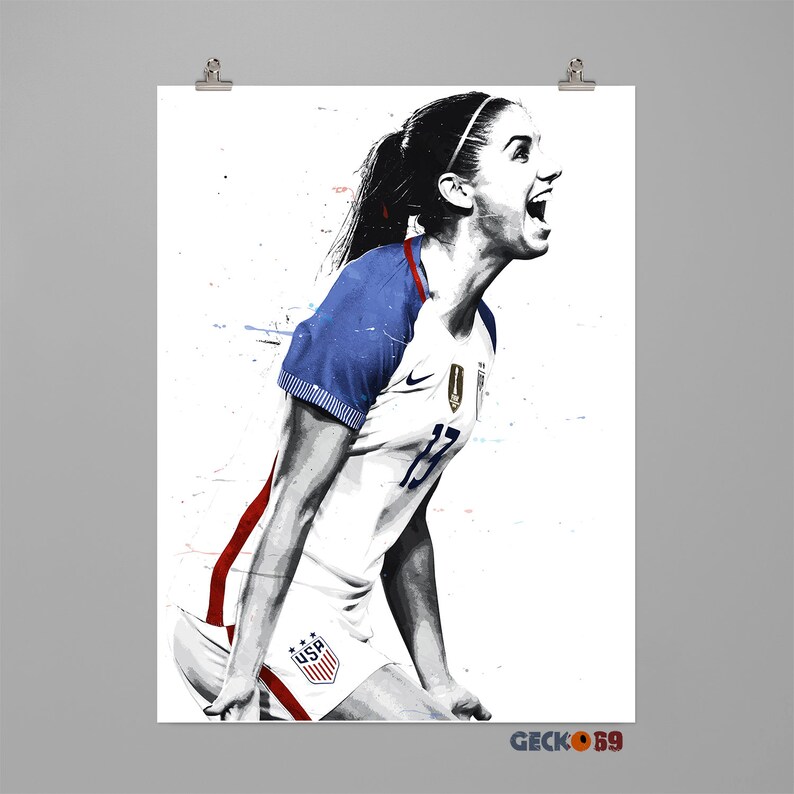 Alex Morgan United States Football Art Print Soccer Poster
