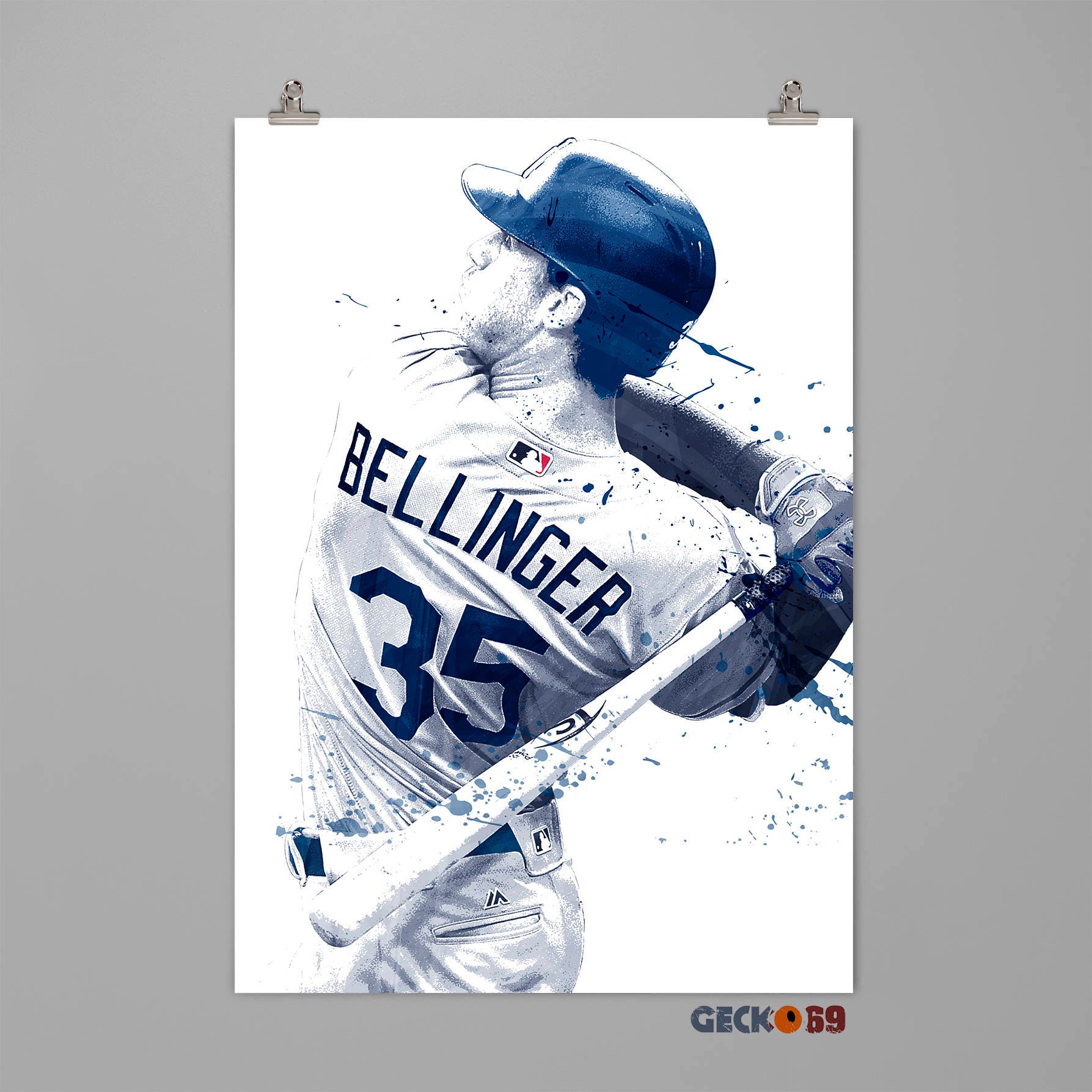 Cody BellingerLos Angeles Dodgers art print Baseball poster Etsy