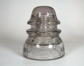 Authentic LT PINK glass old MAYDWELL-42 insulator, cd 154 Telegraph line insulator, colorful glass insulator, Glendale Calif insulator