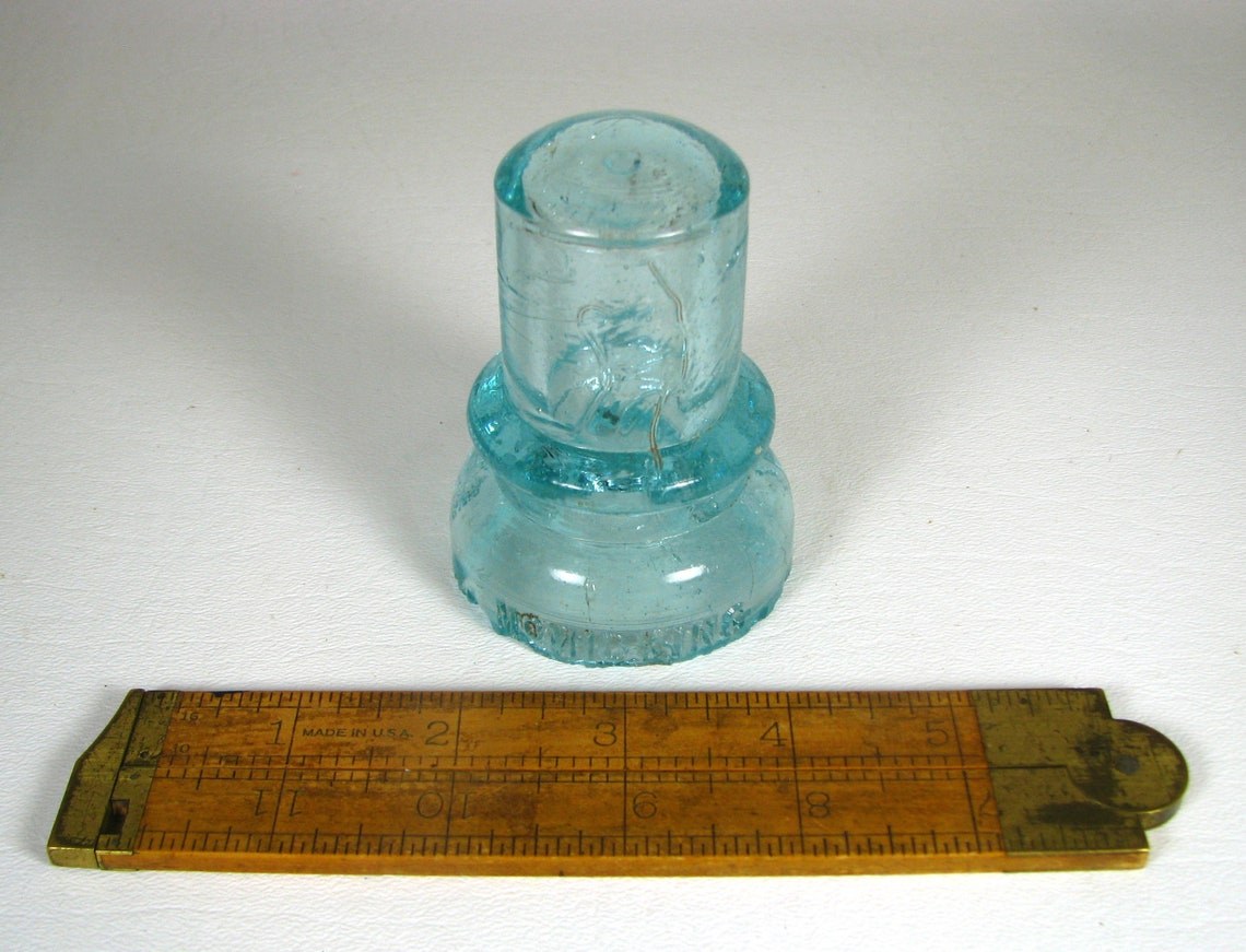 THREADLESS glass insulator McMICKING VICTORIA insulator old Etsy
