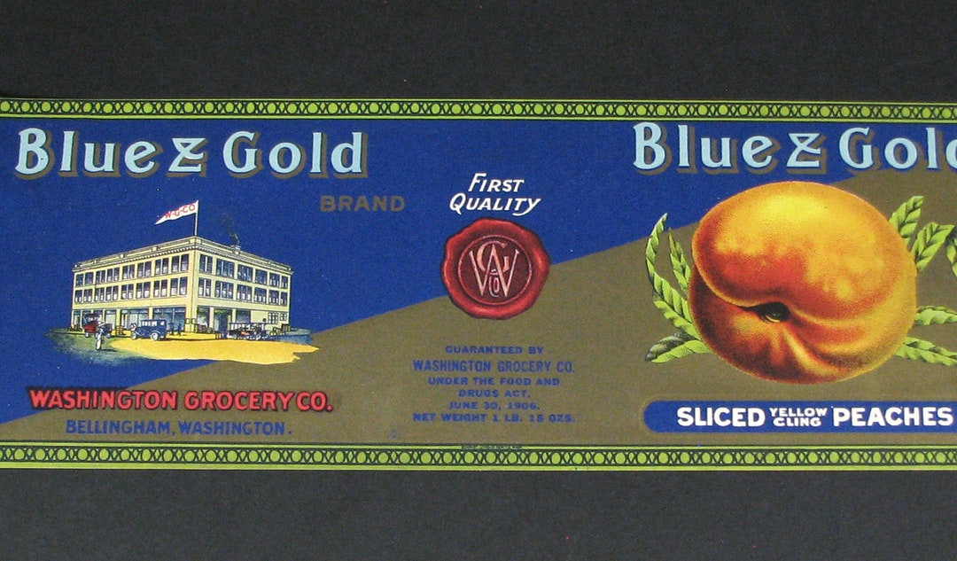 Scarce Old BELLINGHAM WASHINGTON Can Label Washington Etsy