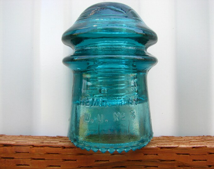 Western Union PATENT 1893 Glass Insulator, HEMINGRAY 5 Glass Insulator ...