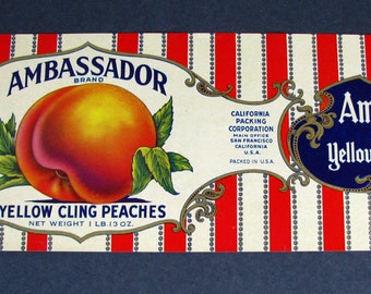 Old Peaches Label - Etsy