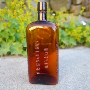 fancy Pre-Pro ROTH & Co liquor bottle, Antique SAN FRANCISCO amber whiskey, Wild West Western bottle, Basement Bar Decor