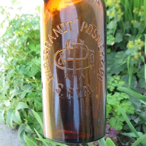 nice HILDEBRANDT POSNER liquor bottle, Western whiskey Bottle, San Francisco CALIFORNIA Wild West bottle, Pacific Coast Glass Works