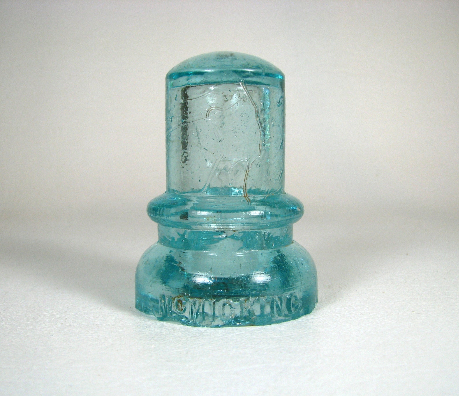 THREADLESS glass insulator McMICKING VICTORIA insulator old Etsy