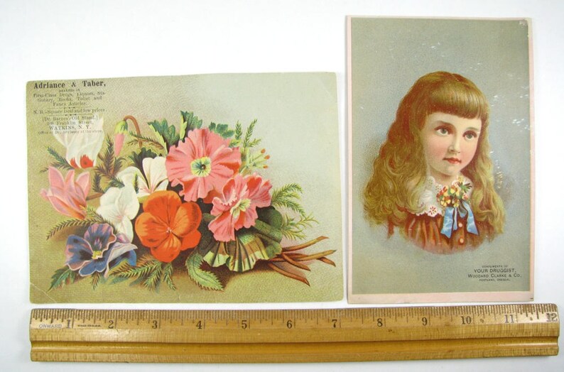 Antique Druggist Tradecards, ca 1880s, Old Drugstore, Pharmacy Advertising image 6