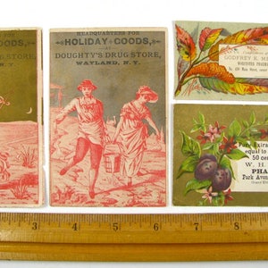 Antique Druggist Tradecards, ca 1880s, Old Drugstore, Pharmacy Advertising image 7