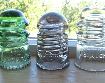 light Smokey Purple CALIFORNIA glass insulator, old cd 102 Insulator, C G I Co., Telephone, Telegraph, Long Beach California