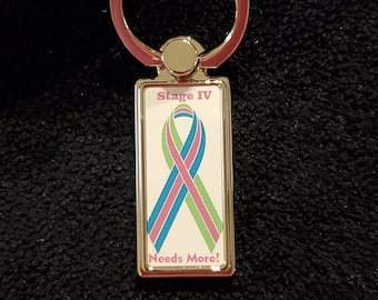 Metastatic Breast Cancer Awareness Metal Cell Phone Ring Stand/Pop Socket