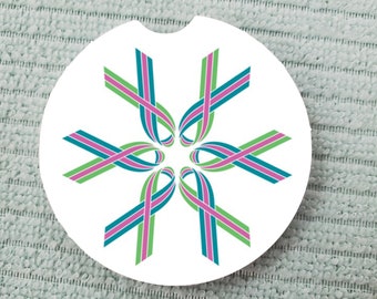 Metastatic Breast Cancer & Custom Sandstone Car Coasters