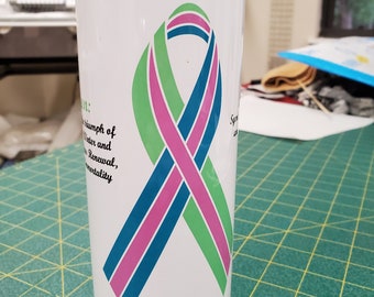 20 or 30 oz Tumbler /Clear Lid with Metal Straw - Stainless Steel - Metastatic Breast Cancer/Tito&#39;s/Fireball