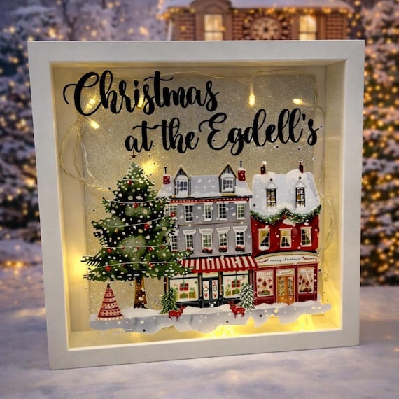Personalised Light Up Christmas Frame | Custom Christmas Decorations