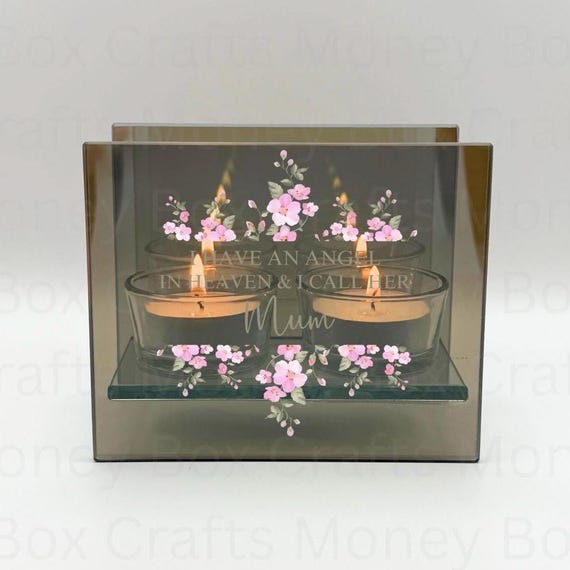 Memorial Candle Holder - Mirrored Infinity Tealight Holder 12cm x 10cm