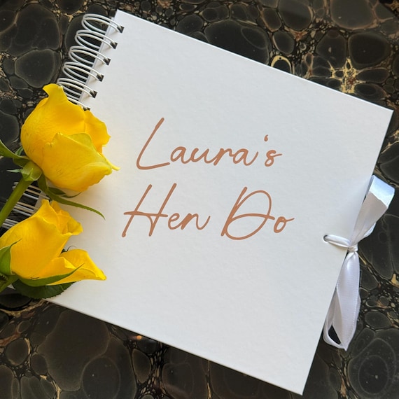 Personalised Hen Do Scrapbook - Rose Gold Bridal Party Keepsake