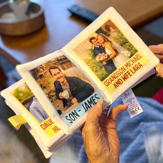Fabric Memory Photo Book with Sensory Crinkle Pages (12x12cm)