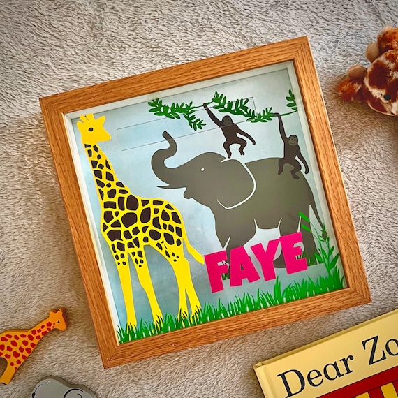 Personalised Children’s Zoo Themed Money Box Frame
